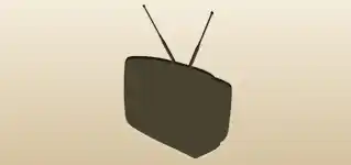 テレビ受像機のシルエット