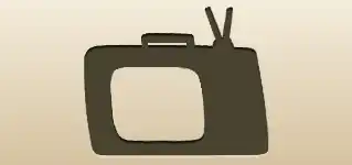テレビ受像機のシルエット