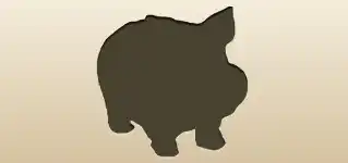 ブタの貯金箱のシルエット