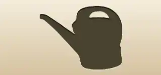 じょうろのシルエット