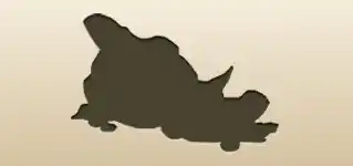 ブタの貯金箱のシルエット