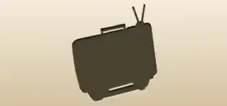 テレビ受像機のシルエット