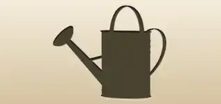 じょうろのシルエット