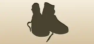 スニーカーのシルエット