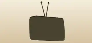 テレビ受像機のシルエット