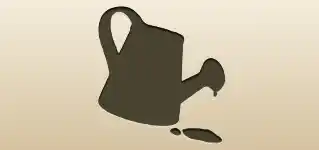 じょうろのシルエット