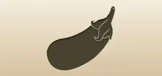 ナスのシルエット