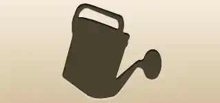 じょうろのシルエット