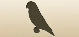 オウムのシルエット