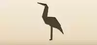 コウノトリのシルエット