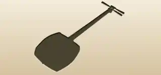Shamisen silhouette