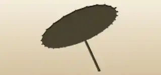 Oil-Paper Umbrella silhouette