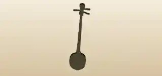 Shamisen silhouette