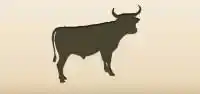 雄牛のシルエット