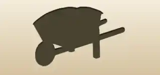Wheelbarrow silhouette