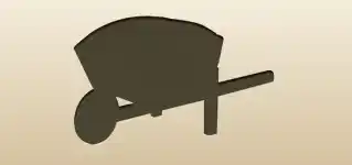 Wheelbarrow silhouette