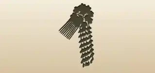 Kanzashi Comb silhouette