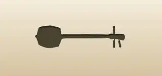 Shamisen silhouette