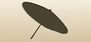 Oil-Paper Umbrella silhouette