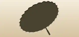 Oil-Paper Umbrella silhouette