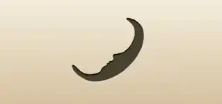 三日月のシルエット