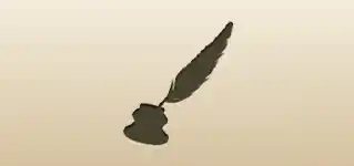 インク壺のシルエット