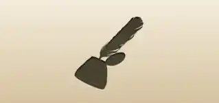インク壺のシルエット