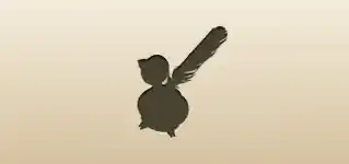 インク壺のシルエット
