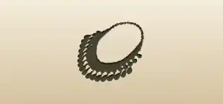 ネックレスのシルエット
