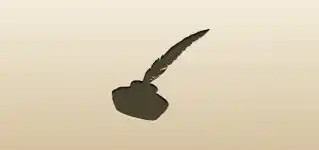 インク壺のシルエット