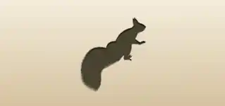 リスのシルエット