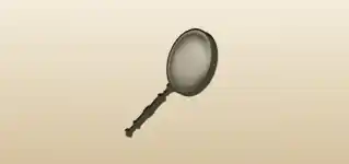 虫眼鏡のシルエット