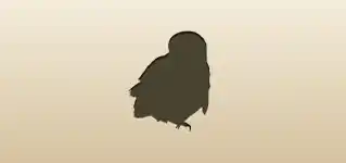 フクロウのシルエット
