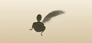 インク壺のシルエット