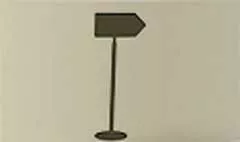 Direction Sign silhouette