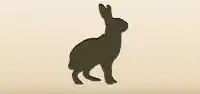 ウサギのシルエット