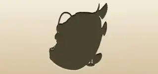 Anglerfish silhouette