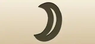Crescent Moon silhouette