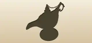 Oil Lamp silhouette