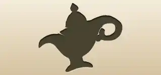 Oil Lamp silhouette