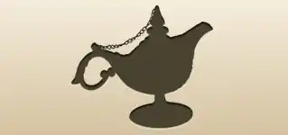 Oil Lamp silhouette