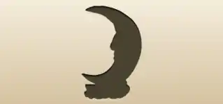 Crescent Moon silhouette