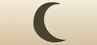Crescent Moon silhouette