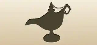 Oil Lamp silhouette
