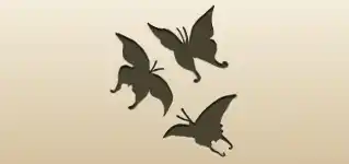 Butterflies silhouette