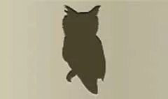 フクロウのシルエット