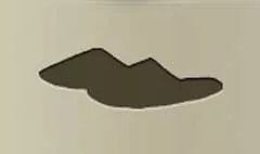 スリッパのシルエット