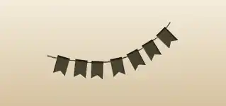 Bunting Flags silhouette