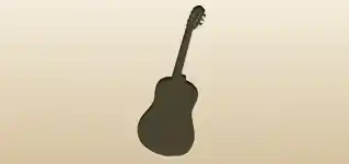 Guitar silhouette