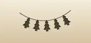 Bunting Flags silhouette